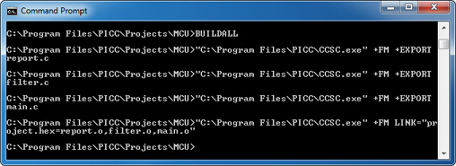 MCU BUILDALL Command-Line